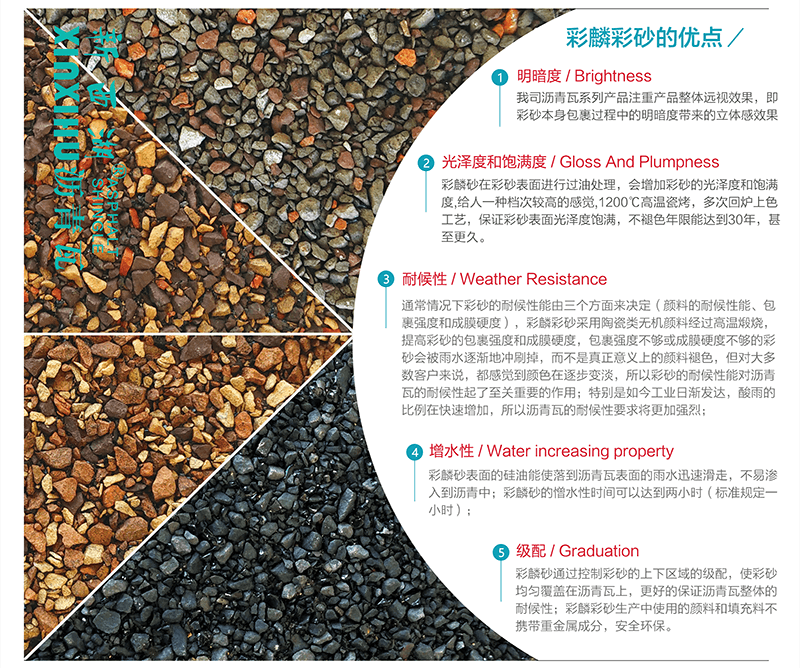 晶達(dá)瀝青瓦原料之彩砂簡(jiǎn)介02